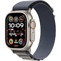 Apple Watch Ultra 2 [GPS + Cellular, 49mm] Black Titanium Case with Blue Alpine Loop, M (Renewed)