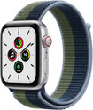 Apple WatchSEGPSCellular-44mmSilverAluminiumCase-Abyss BlueMoss Green Sport Loop