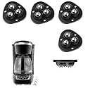 Appliance Slider Rollers, 4 Pack Self Adhesive Swivel Caster Wheels, 360° Mini Appliance Wheels for Kitchen Countertop, Coffee Maker, Air Fryer, Storage Boxes, Small Furniture, Black