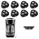 Appliance Slider Rollers, 8 Pack Self Adhesive Swivel Caster Wheels, 360° Mini Appliance Wheels for Kitchen Countertop, Coffee Maker, Air Fryer, Storage Boxes, Small Furniture, Black