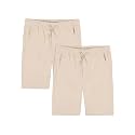 Approved School Wear ASW Boys' School Uniform Pull on Stretch Twill Shorts, Drawstring Waist, Multipack