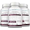 Approved Science Evening Primrose Oil - Maximum Strength - Cold Pressed - 10% GLA - Hormonal Balance, Skin and Heart Health - 3 Month Supply - All Natural