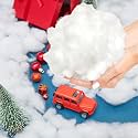 Apragaz Christmas Fake Snow Decoration, 2.2 LB Artificial Snow Fluffy Fake Snow Bulk, Flame Resistant Indoor Snow for Winter Village, Nativity, Christmas Tree, Christmas Decoration