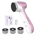 APRELM Rechargeable Electric Foot Callus Remover with 3-Sizes 120Pcs Sandpaper Discs, Professional 1000RPM 3-Speed Control Electric Foot File (E7 Pink)