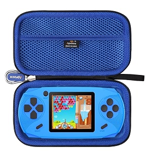 aproca blue hard travel storage case for beijue 16 bit handheld games