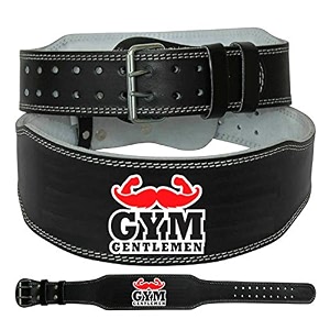aprodo 4 inch wide genuine leather weightlifting belt back support power training belt workout exercise power-lifting squat gym belt for men and women