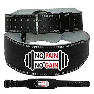 aprodo 4 inch wide genuine leather weightlifting belt back support power training belt workout exercise power-lifting squat gym belt for men and women