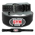 APRODO 4’’ Inch Wide Genuine Leather Weightlifting Belt Back Support Power Training Belt Workout Exercise Power-lifting Squat Gym Belt For MEN AND WOMEN