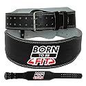 APRODO 4’’ Inch Wide Genuine Leather Weightlifting Belt Back Support Power Training Belt Workout Exercise Power-lifting Squat Gym Belt For MEN AND WOMEN