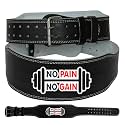 APRODO 4’’ Inch Wide Genuine Leather Weightlifting Belt Back Support Power Training Belt Workout Exercise Power-lifting Squat Gym Belt For MEN AND WOMEN