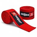 APRODO Boxing Hand Wraps Perfect Spandex Elastic Stretch for Men & Women (Red, (180") 4.50m)