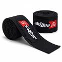 APRODO Boxing Hand Wraps Perfect Spandex Elastic Stretch for Men &amp; Women (Black, (180") 4.50m)