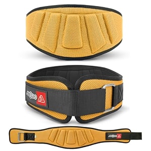 aprodo power guidance nylon weightlifting belt lumbar waist support trainer protector belts for weight lifting fitness sport gym for men and women
