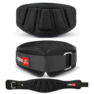 aprodo power guidance nylon weightlifting belt lumbar waist support trainer protector belts for weight lifting fitness sport gym for men and women