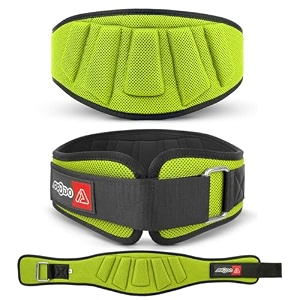 aprodo power guidance nylon weightlifting belt lumbar waist support trainer protector belts for weight lifting fitness sport gym for men and women