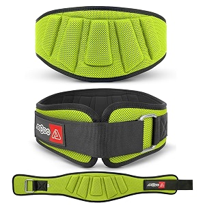aprodo power guidance nylon weightlifting belt lumbar waist support trainer protector belts for weight lifting fitness sport gym for men and women