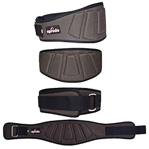 aprodo power guidance nylon weightlifting belt lumbar waist support trainer protector belts for weight lifting fitness sport gym for men and women