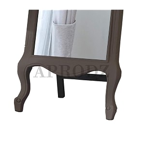 aprodz solid wood full length floor mirror for bedroom living room dressing area freestanding large rectangular standing wooden mirror with elegant carved frame modern home decorblack
