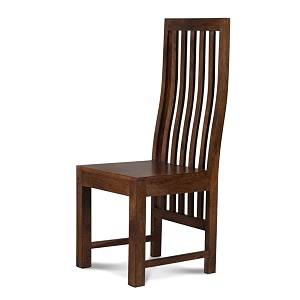 aprodz mango wood walnut brown stras dining chairs for living room  set of 2 wooden chair