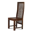 APRODZ Mango Wood Walnut Brown Stras Dining Chairs for Living Room | Set of 2 Wooden Chair