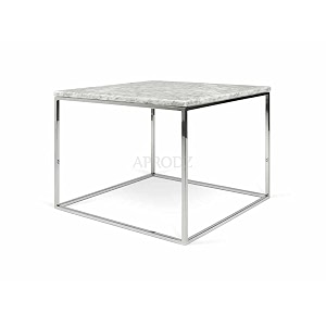 aprodz perlite stylish marble coffee table  elegant amp portable center teapoy accent table for living room home amp office dcor