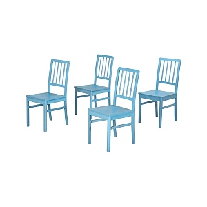aprodz solid wood blue natalstudy dining chairs for living room 4 of set portable seating chair