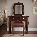 APRODZ Solid Wood Dressing Table with Mirror