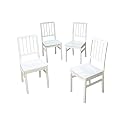 APRODZ Solid Wood Red Natal Dining Chairs for Living Room | Set of 4 Wooden Chair