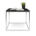 APRODZ Stainless Steel Black Granite Top Perlite Coffee Table for Living Room | Center Table for Home