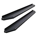 APS 6-inch (Black Stainless Steel Flat Style) Running Boards Nerf Bars Compatible with Ford F150 2015-2026 SuperCrew Cab & F150 Lightning 2022-2026 & F-250 F-350 Super Duty 2017-2026 Crew Cab