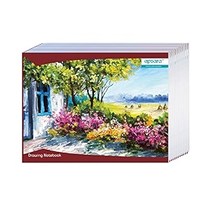 apsara big size drawing book  40 unruled white pages 275 x 347 cm  soft cover  center staple  drawing book for sketching colouring amp painting  for kids students amp artists  pack of 12