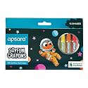 Apsara Soyfun Crayons | 12 Bright Shades | Hexagonal Shape for Easy Grip | Non-Toxic &amp; Child-Safe | Smooth &amp; Vivid Colouring | Ideal for Toddlers &amp; Kids (1-4 Years) | Multicolor – Pack of 2