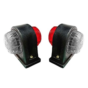 outline marker light set suitable for tata dlt leyland bharat benz canter trucks and trailers red - clear