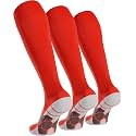 APTESOL Soccer Socks Knee High Team Sport Socks for Kids Youth Adult