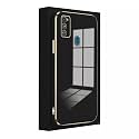 Apurb Store for Samsung Galaxy M31 Plating Square Gold Frame Phone Case Luxury Soft Silicone Back Cover (for Samsung Galaxy M31, Black)