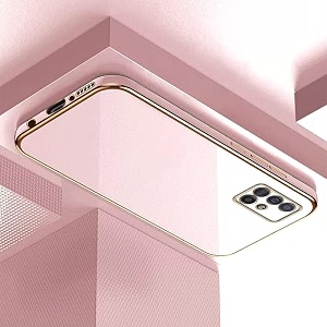 apurb store for samsung galaxy m31s plating square gold frame phone case luxury soft silicone back cover for samsung galaxy m31s pink