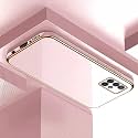 Apurb Store for Samsung Galaxy M31s Plating Square Gold Frame Phone Case Luxury Soft Silicone Back Cover (for Samsung Galaxy M31s, Pink)