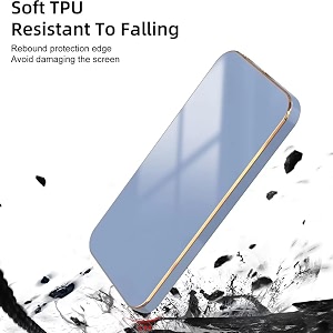 apurb store for samsung galaxy m33 5g plating square gold frame phone case luxury soft silicone back cover for samsung galaxy m33 5g blue