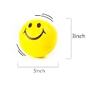 Aqbah Stress Reliever Squeeze Ball for Kids & Adults Smiley Face Yellow Color Pack of 3