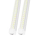 AQIQUUT 3FT Lights 36W 6500K 5000LM Daylight,Foot Led Shop Lights 110V Linkable Clear Cover Integrated V-Shape for Shop Garage Warehouse Workshop Commercial Bay Lighting(2-Pack)