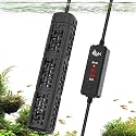 AQQA Fish Tank Heater,Aquarium Heater 50W 150W 250W 400W 500W 800W for 3-220 Gal,Set Temperature 59℉-93℉ Temperature Accuracy,Out of Water or High Temperature Automatic Power Off (100W)