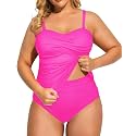 Aqua Eve Women Two Piece Plus Size Tankini - Strapless Bandeau Swimsuit