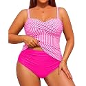 Aqua Eve Women Two Piece Plus Size Tankini - Strapless Bandeau Swimsuit