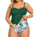 Aqua Eve Women Two Piece Plus Size Tankini - Strapless Bandeau Swimsuit