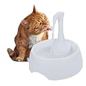 Aqua First Pet Automatic Water Fountain for Dogs and Cats, Lightweight and Portable, Interchangeable Filter, Ergonomic Design, 1.2L, 0.5ml, White