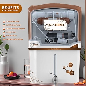 aqua fresh copper ro water purifier - 7-stage filtration for pure refreshing drinking water  12l capacity  ideal ro system for home amp office white