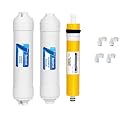 Aqua Fresh 80 GPD RO Membrane &amp; Carbon Sediment Filter - Essential RO Inline Cartridge Kit for Pure Water | Reliable RO Service Kit in Sleek Yellow Membrane Design (Combo NO 18 CU-SE-YM)