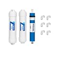 Aqua Fresh Inline Filter Set with 80 GPD RO Membrane, Sediment + Carbon Cartridge &amp; Connectors | Complete RO Service Kit for Pure &amp; Healthy Water (Combo No.16 CU-M-SE, White)