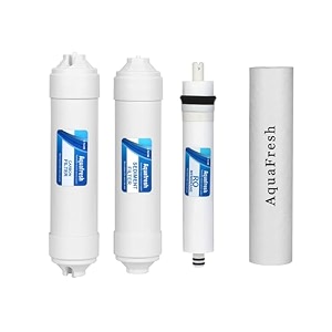 aqua fresh complete ro service kit with 4 in 1 inline filter cartridgesuitable for all type of ro water purifier -sendiment carbonmembrane spun all in one set 4-1 set