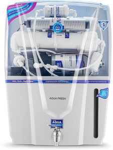 aqua fresh epicaquarouvuftds adjuster 12l  1 year warranty3 year service free 12 l ro  uv  uf  tds control water purifier white blue